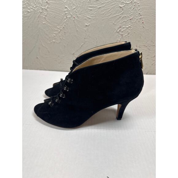 Adrienne Vittadini Peep Toe Bootie Suede Pencil Heel Womens Size 9‎ NWOT - Picture 2 of 5